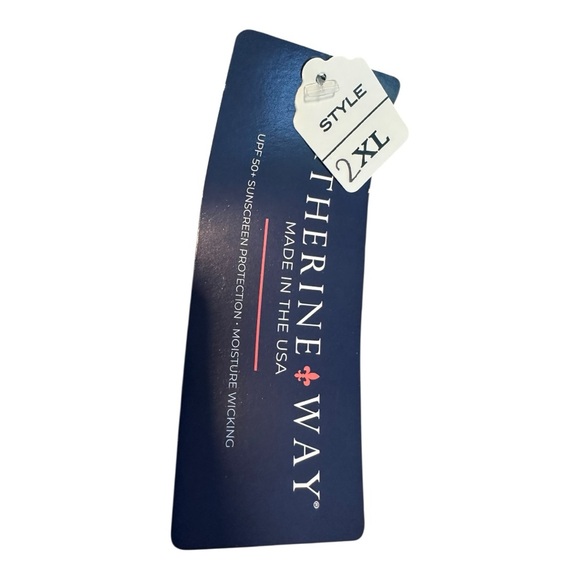 Katherine Way 2X UPF 50+ Botanical Print Sun Golf  Shirt Made USA NWT Stretchy - Picture 3 of 15